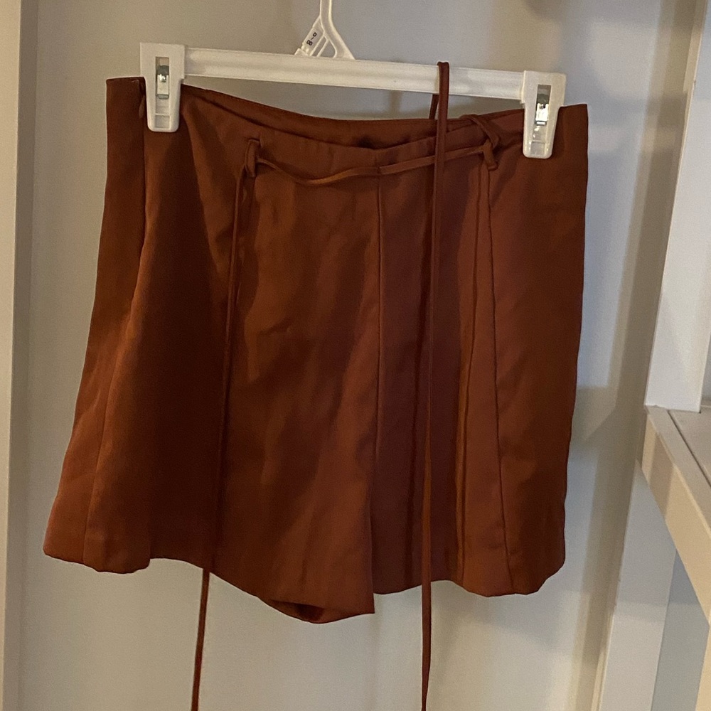 Satin like burnt orange shirts